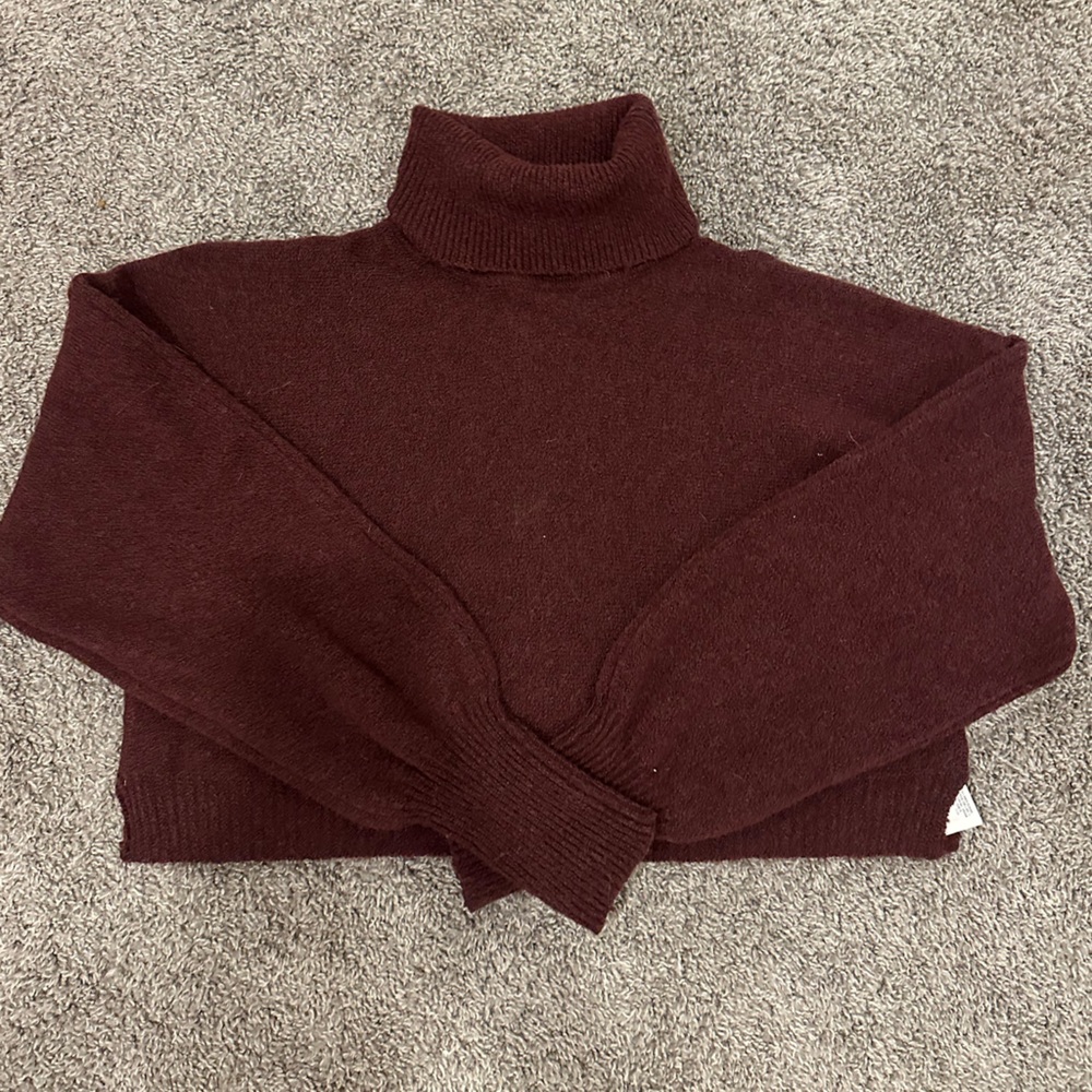 Forever 21 Deep Burgundy Turtleneck Sweater